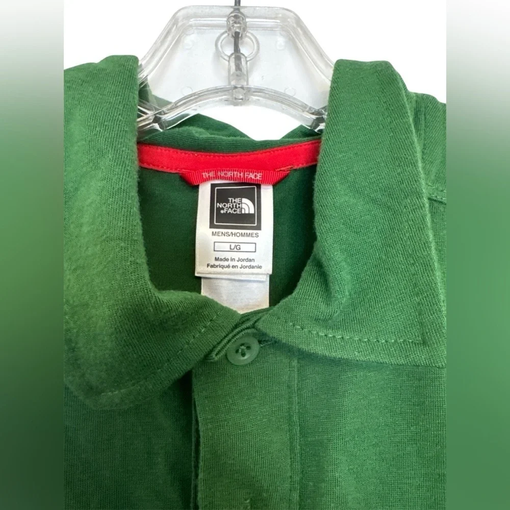 Men’s North Face Green Vapor Wick Polo Shirt Size Large